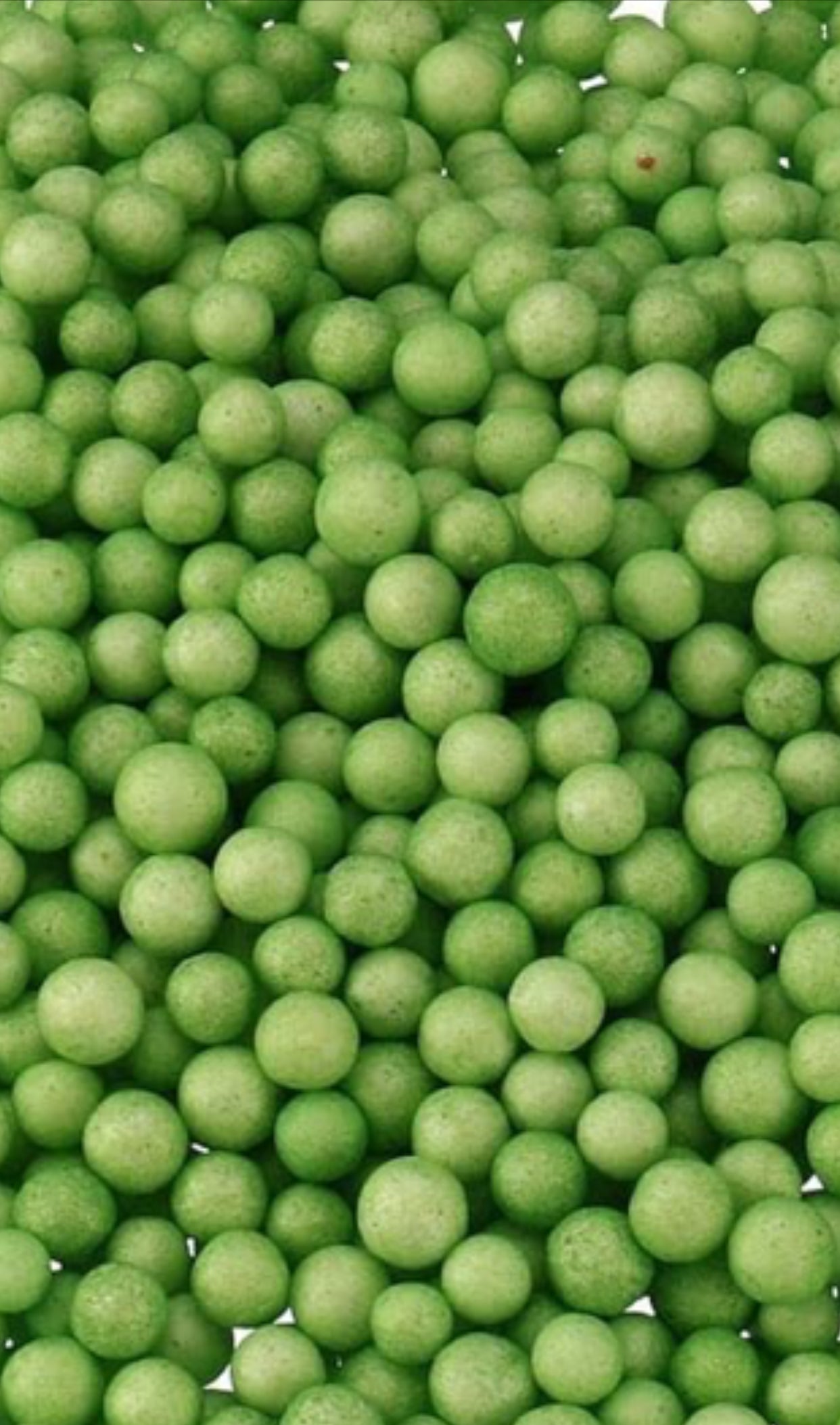 Green polystyrene balls