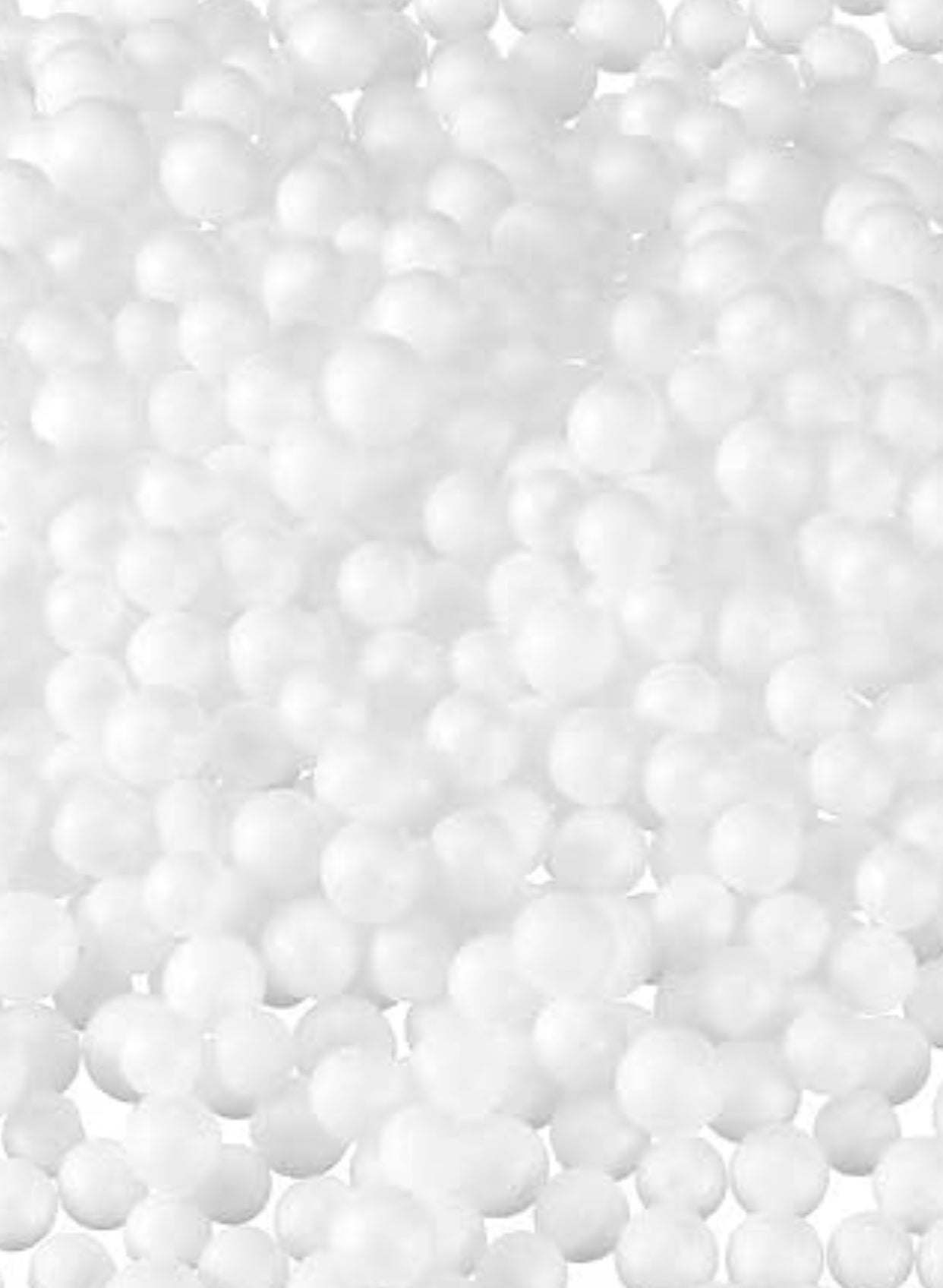 white polystyrene balls