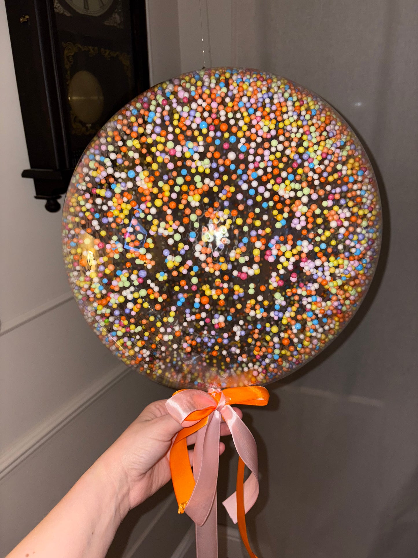 Rainbow polystyrene balls