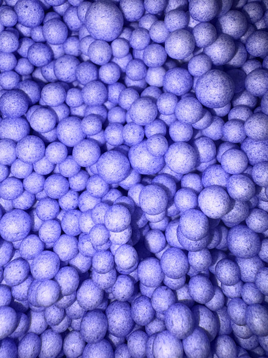 Indigo polystyrene balls