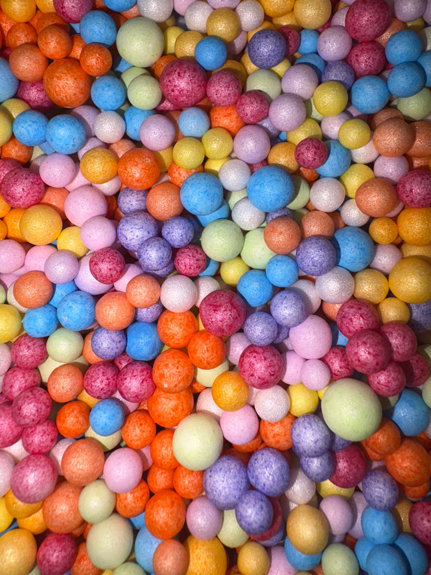 Rainbow polystyrene balls