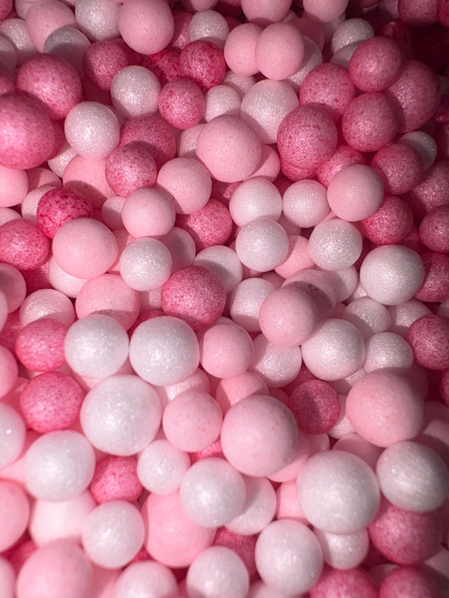 pink mix polystyrene balls